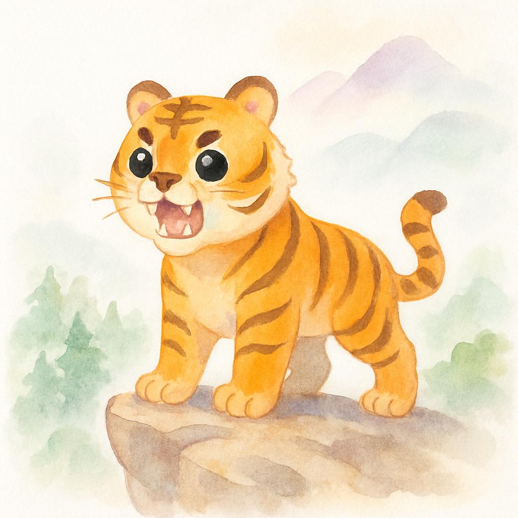 깊은 산속에 사는 큰 호랑이